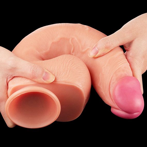 Фалоімітатор - Dual-Layered Silicone Cock 12" Flesh Sex Aura | Зображення 2