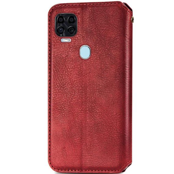 Шкіряний чохол-книжка GETMAN Cubic (PU) для ZTE Blade v2020 Штучна шкіра, Слот для візитки, Червоний | Зображення 1