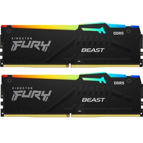 Модуль пам&#039;яті для комп&#039;ютера DDR5 16GB (2x8GB) 6000 MHz Beast RGB XMP Kingston Fury (ex.HyperX) (KF560C30BBAK2-16)