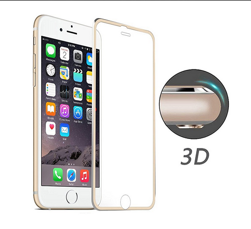 3D Metall защитное стекло для iPhone 7 / iPhone 8 - Gold | Зображення 1