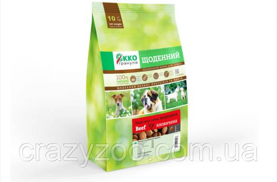 Сухий корм для собак усіх порід Екко гранула Щоденний яловичина 10 кг 4820249130476