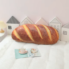М'яка інтер'єрна подушка іграшка обіймашка, весела іграшка у формі хліба 41 см