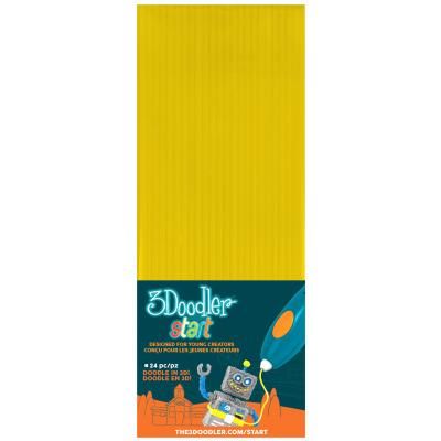 Стержень для 3D-ручки 3Doodler Start желтые 24 шт (3DS-ECO04-YELLOW-24) | Зображення 1