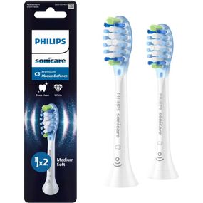 Змінні насадки для електричної зубної щітки Philips Sonicare HX9042/87 C3 Premium Plaque Defence White - 2 шт.