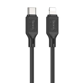 Дата кабель Hoco X90 Cool silicone Type-C to Lightning 20W (1m) Black