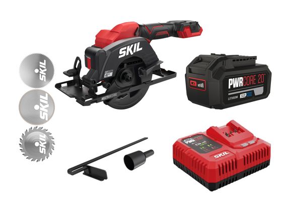 Пила циркулярна акумуляторна безщіткова, SKIL 3540 CA Compact + акумулятор 4,0 Ah + зарядний пристрій SW1E3540CA+BC1E3111AA 11071600205 промо-комплект