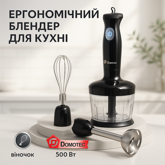 Занурювальні блендери для дому DOMOTEC MS-5103 500 Вт, Блендер занурювальний красивий AN-87
