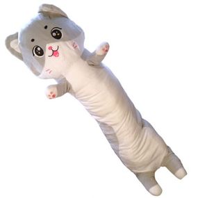 Мягкая игрушка-обнимашка Кот батон серый 110 см