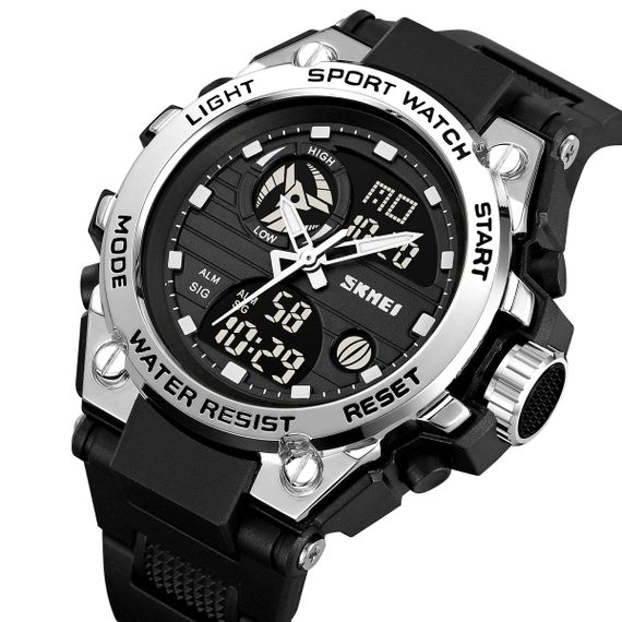 Спортивний чоловічий годинник Skmei 2360BKSI Black-Silver | Зображення 2