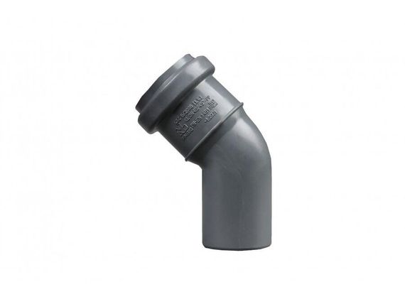Коліно Aquer 40 (сіре) 45°