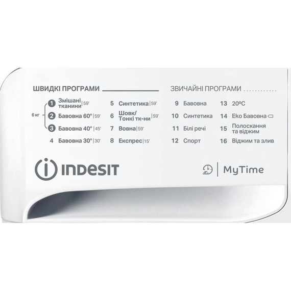 Пральна машина Indesit фронтальна OMTWSE61051WKUA | Зображення 7