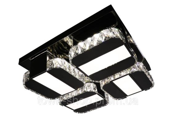 Люстра потолочная хрустальная LED с пультом C2060/500 Хром 15х48х48 см. | Зображення 1