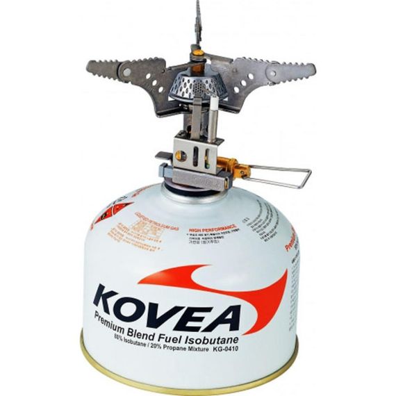 Компактная газовая горелка Kovea Titanium KB-0101 Складная горелка газовая Ковеа с пьезоподжигом в футляре