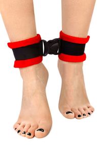 Поножи Art of Sex Ankle Cuffs Soft Touch плюш Красные One Size