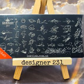 Пластина 231 для стемпінгу Designer Professional (12х6см)