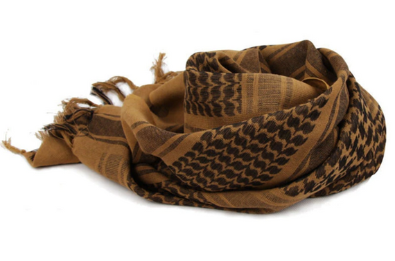 Хустка шарф арафатка, шемаг, куфія 110см - Black/Khaki | Зображення 4