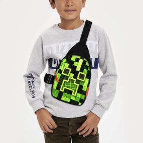 Сумка через плече дитяча Minecraft Кріпер 29х17 см сумка слінг для хлопчика (02079)