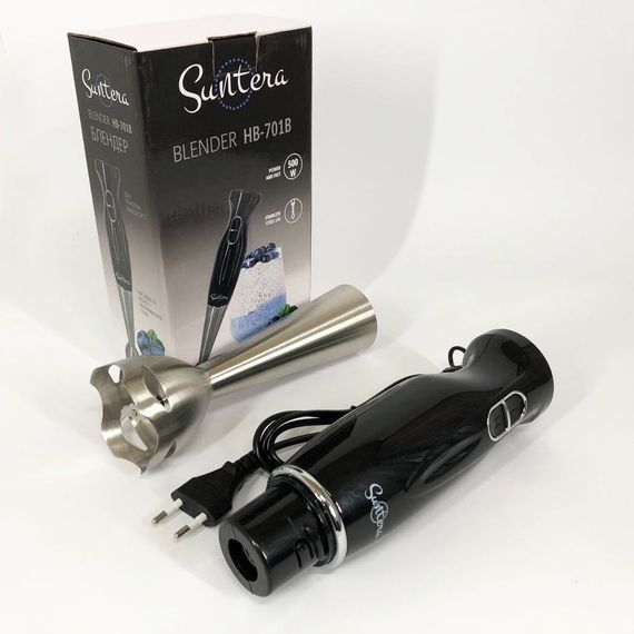 Блендер Suntera HB-701B 500 Вт 2 режими швидкості, ніжка нержавіюча сталь, блендер переносний | Зображення 1