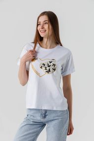 Футболка з принтом жіноча On me 60224 L Білий (2000990414151)