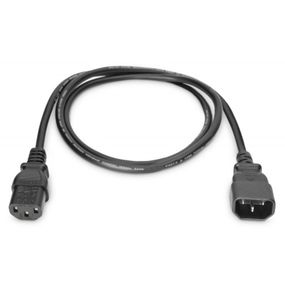 Кабель живлення Digitus  C14-C13 M/F, 1.2m, 0.75qmm, black (AK-440201-012-S)
