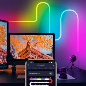 Умная гибкая LED Neon RGB лента-шланг 3 метров от USB управление режимами с телефона,Bluetooth приложение,пульт