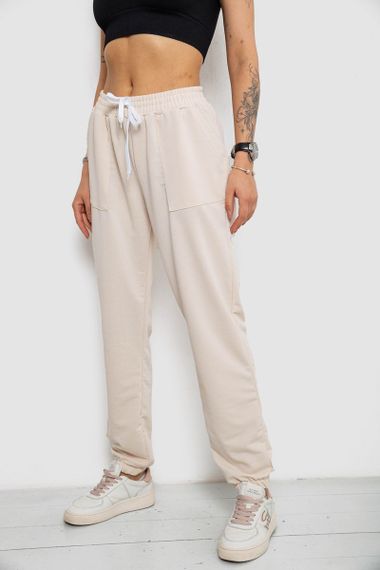 Спортивні штани жіночі, колір світло-бежевий, 238R347 | Зображення 2