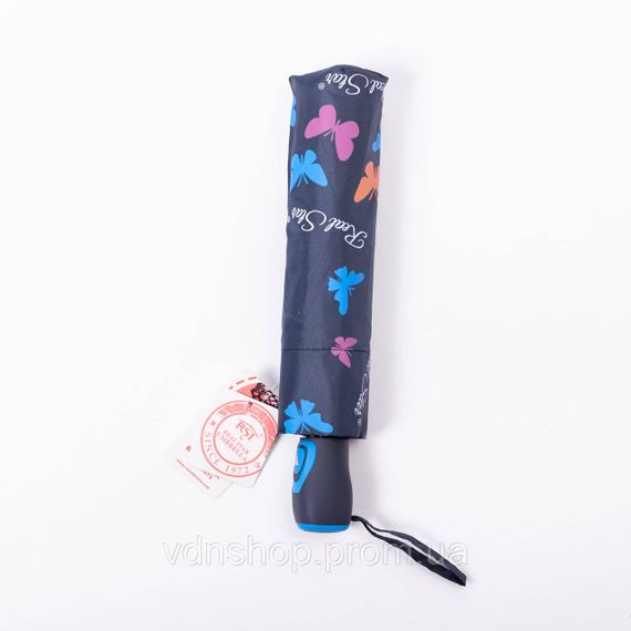 Парасолька напівавтомат з принтом міцна з поліестеру діаметр 97 см Синій HP-23-2BL | Зображення 4