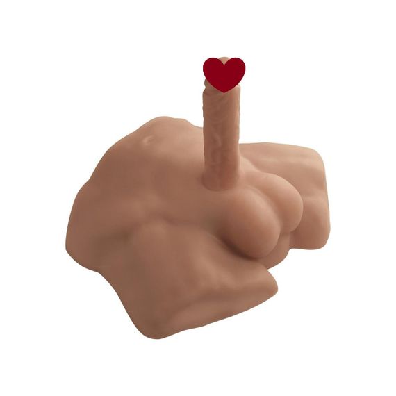 Полуторс с фаллоимитатором на присоске SilexD Apollo S Male Torso Caramel Sex Aura