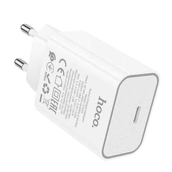 СЗУ Hoco C143A Benefit PD20W (1USB-C) White | Зображення 6