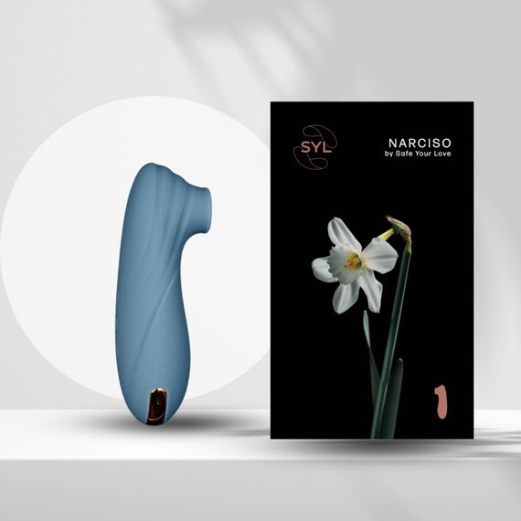 Вакуумний стимулятор SYL NARCISO – ніжність хвильового задоволення, колір SKY