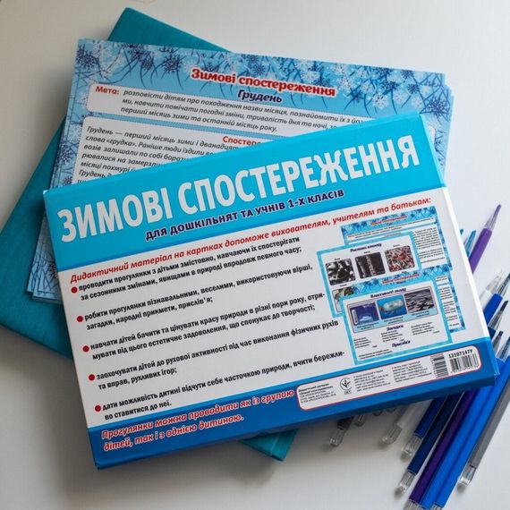 Дидактичний матеріал "Зимові спостереження" 13107147, 16 карток | Зображення 9