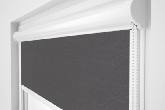 Рулонна штора Rolets Льон 2-519-1050 105x170 см закритого типу Темно-сіра