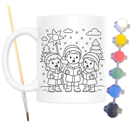 Набор для творчества кружка раскраска Коляда 330 мл белая (КР0141)