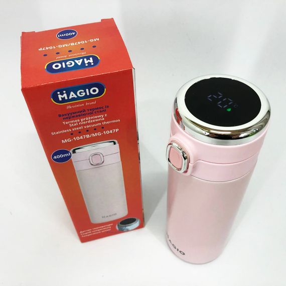 Термос SMART MAGIO MG-1047P вакуумний 400 мл, Термос з індикацією та датчиком температури, Термос похідний | Зображення 4