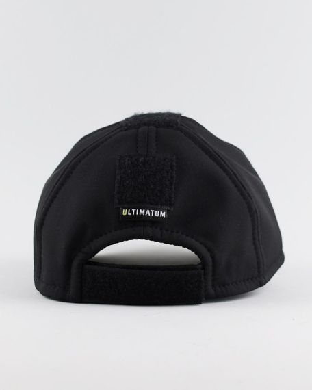 Бейсболка ULTIMATUM Soft Shell Черная,Зимняя бейсболка с липучкой мультикам, кепка Soft Shell для военных | Зображення 3