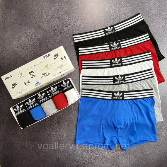 Чоловічі труси Adidas, чоловічі боксери Адідас, бавовняні труси Адідас Преміум якості | Зображення 6