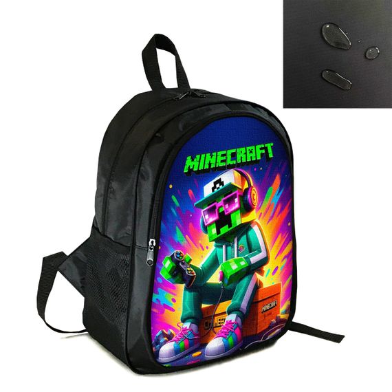 Рюкзак міський/шкільний 38×28см з принтом Minecraft Кріпер дитячий, підлітковий, спортивний (4183)