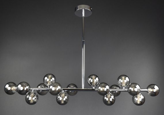 Люстра стельова на 16 лампочок 27507 Хром 35-65х19х98 см.