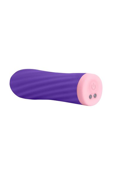Вибропуля S Pleasures Bullets Twist & Shout Purple, фиолетовая, ребристая поверхность, 10 режимов sexstyle | Зображення 1