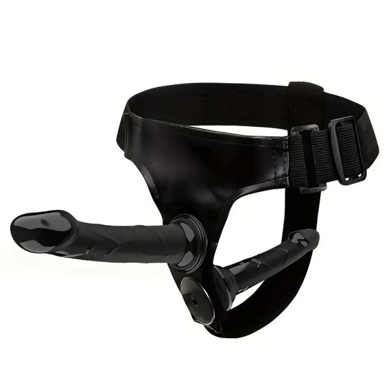 Страпон з подвійною стимуляцією та вібрацією Dual Sense Black з пультом управління | Зображення 7
