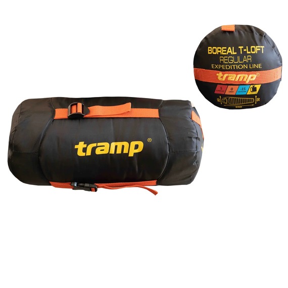 Спальный мешок Tramp Boreal Regular кокон левый orange/grey 200/80-50 UTRS-061R-L | Зображення 1