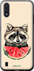 Чохол на Samsung Galaxy A01 A015F Єнотик з кавуном "4605t-1842-2448"