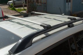 Перемычки на рейлинги под ключ WingBar (2 шт) до 110 см, Серый для Kia Sportage 2004-2010 гг