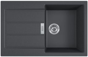 Кухонні мийки Franke Sirius 2.0 S2D 611-78/143.0621.190/ тектонайт/780х500х200/черная (143.0621.190)