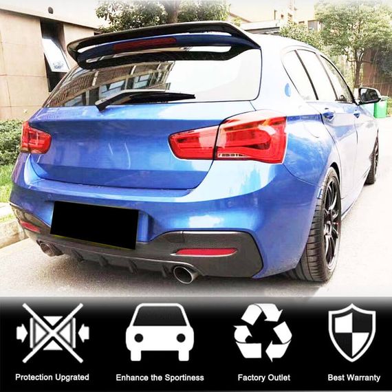 Дифузор заднього бампера (для M-Sport 2015-2019, Карбон) для BMW 1 серія F20/21 рр | Зображення 1