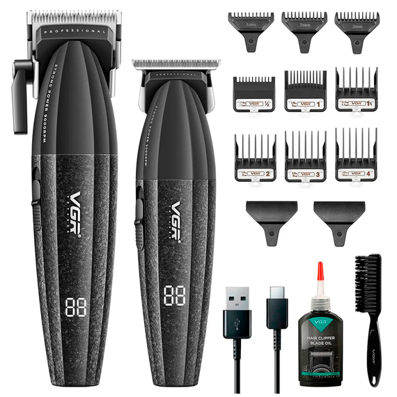 Набор VGR 2 в 1 V-640 аккумуляторная машинка для стрижки и триммер