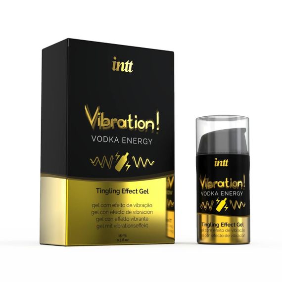Рідкий вібратор Intt Vibration Vodka (15 мл) — густий гель, дуже смачний, діє до 30 хвилин | Зображення 1