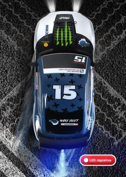 Машинка на радіоуправлінні Dodge Challenger 1:16, чорна – для дрифту та перегонів, 4WD, до 18 км/год | Зображення 3