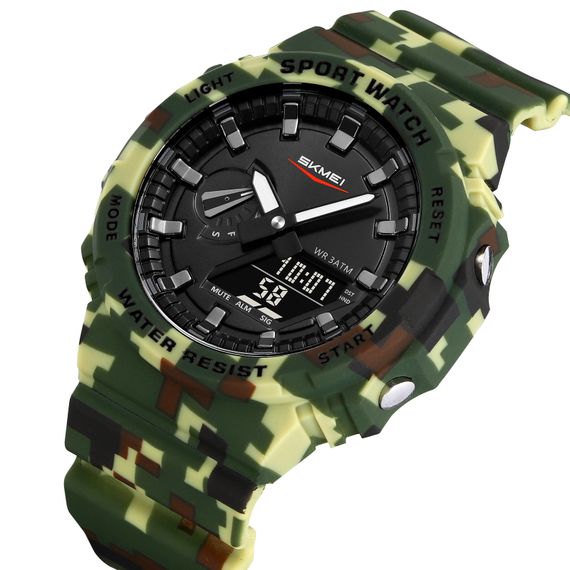 Спортивний чоловічий годинник Skmei 2351CMGN Camo Green | Зображення 1