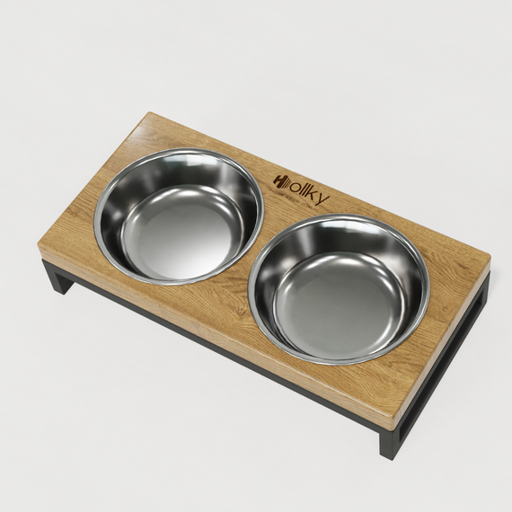 Миски на подставке для маленьких собак и котов Hollky Base XS (2 × 0,25 л) BXS-28145-GRNT | Зображення 5